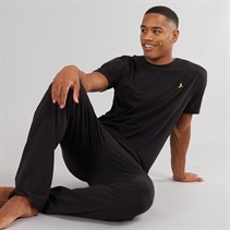 Brave Soul Heren Robbert T-Shirt En Lounge Broek Set Zwart