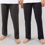Brave Soul Herren EMB Zwei Pack Lounge Hose Marine/Anthrazit Marl
