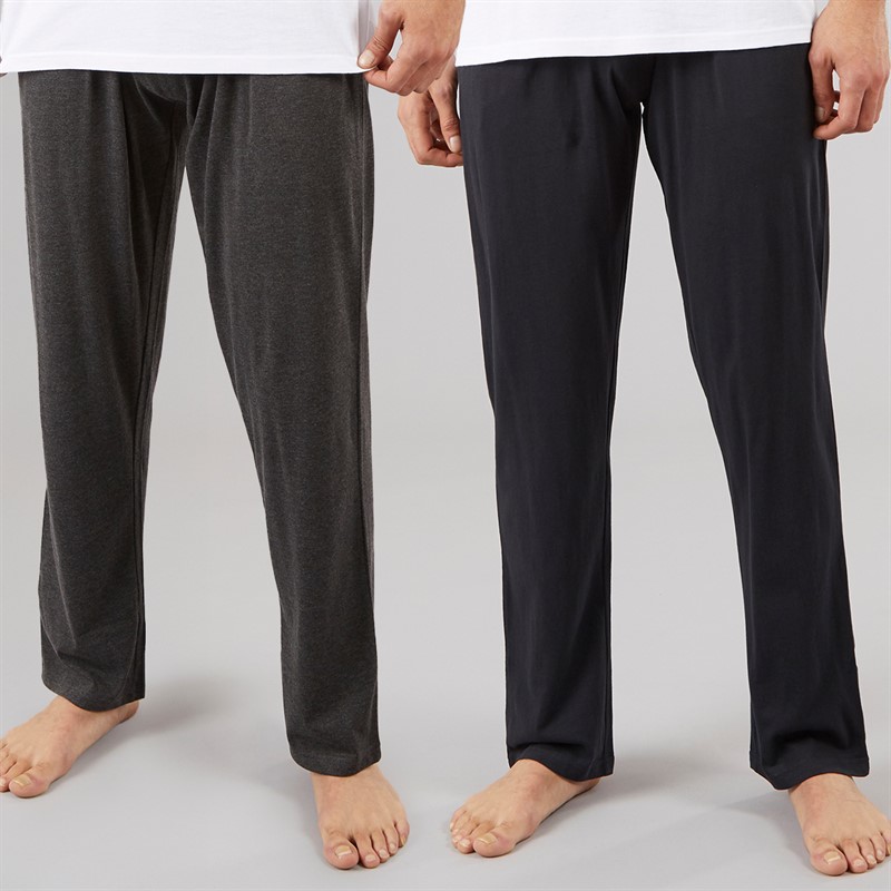 Brave Soul Herren EMB Zwei Pack Lounge Hose Marine/Anthrazit Marl