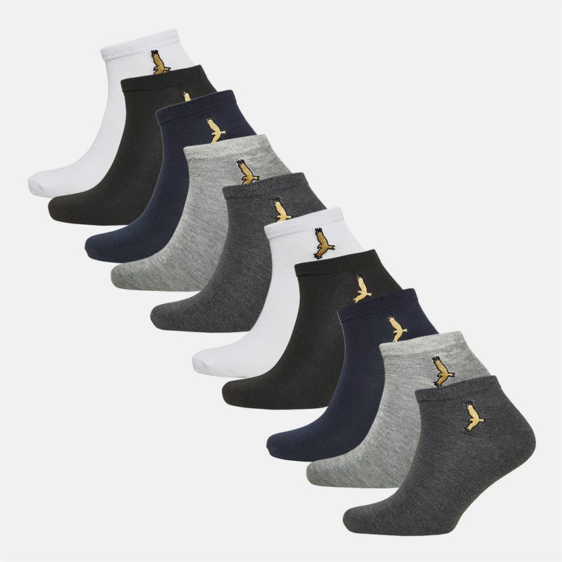 Mens Matt Ten Pack Trainer Socks Multi - Size OS