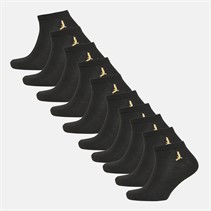 Brave Soul Mens Mateo Ten Pack Trainer Socks Black