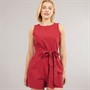 Brave Soul Womens Tie Waist Playsuit Red