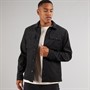 Brave Soul Mens Current Borg Lined Shacket Black