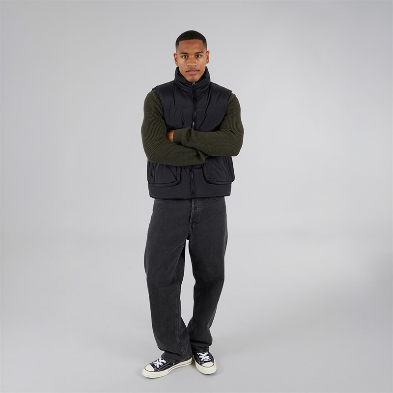 Brave Soul Mens Kirby Padded Gilet Black