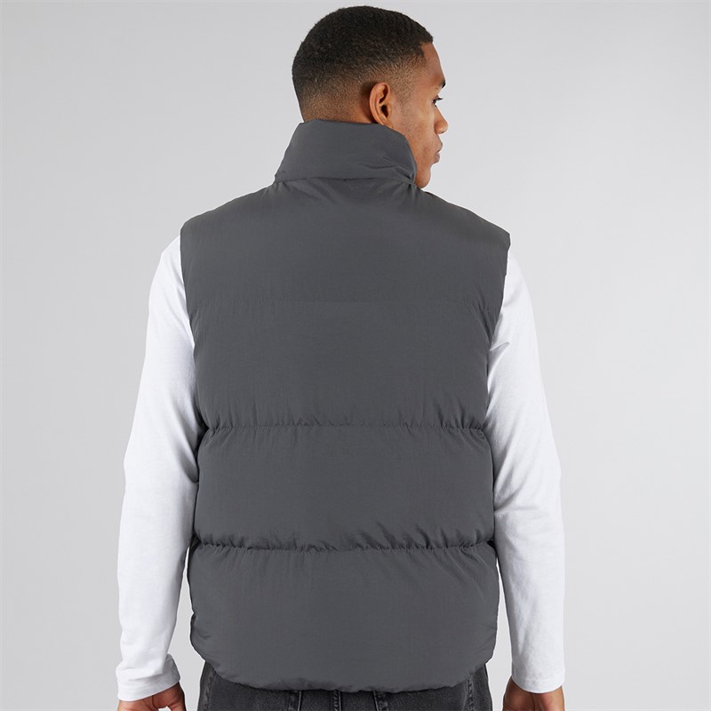 Brave Soul Mens Kirby Padded Gilet Charcoal