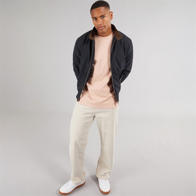 Brave Soul Mens Derwent Bomber Jacket Dark Navy