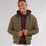 Brave Soul Mens Derwent Bomber Jacket Khaki