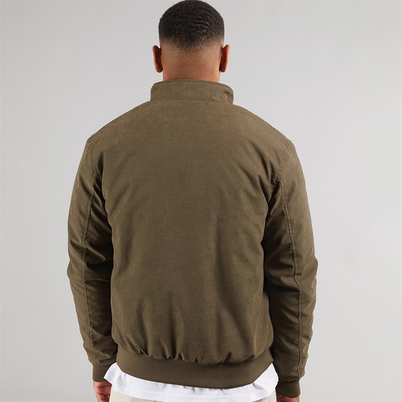 Brave Soul Mens Derwent Bomber Jacket Khaki