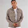 Brave Soul Mens Current Borg Lined Shacket Taupe