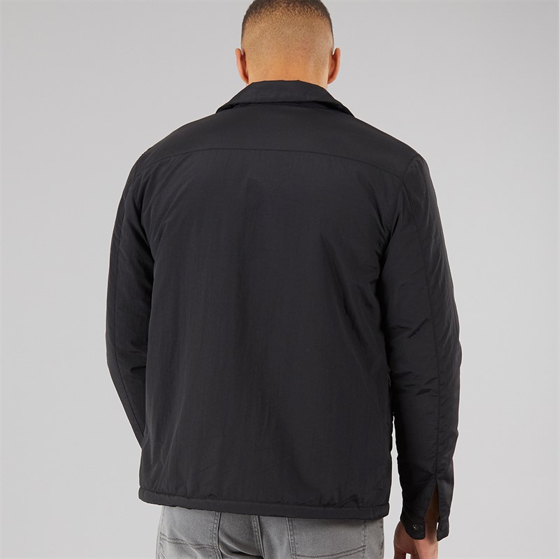 Brave Soul Mens Pearson Borg Lined Shacket Black