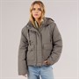 Brave Soul Womens Hollins Short Puffer Jacket Charcoal