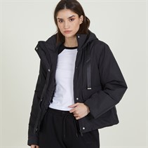 Brave Soul Womens Hollins Short Puffer Jacket Black