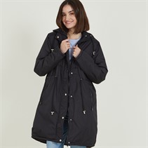 Brave Soul Womens Cairo Padded Parka Jacket Black