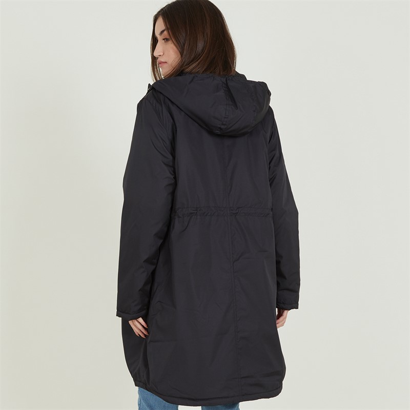 Brave Soul Womens Cairo Padded Parka Jacket Black