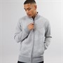 Brave Soul Mens Eadred Fully Lined Zip Through Funnel Neck Jumper Silver Grey Marl Twist
