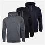 Brave Soul Mens Gaudi Three Pack Hoodies Navy/Jet Black/Charcoal Marl