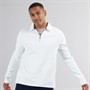 Brave Soul Mens Mellark Long Sleeve 1/4 Zip Polo Shirt Off White
