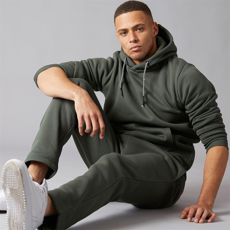 Brave Soul Mens Hadid Tracksuit Forest Green - Size L