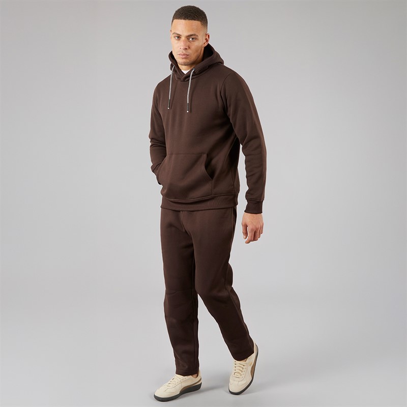 Brave Soul Mens Hadid Tracksuit Chocolate Brown