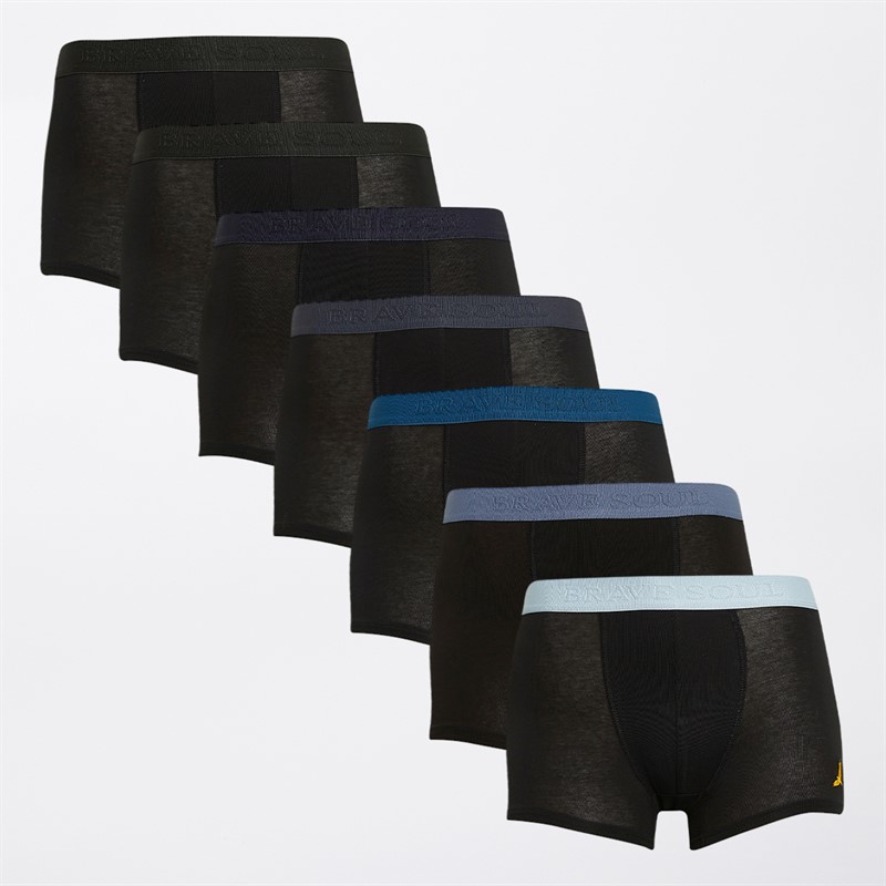 Brave Soul Jongens Set van 7 Boxers Zwart Multi