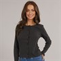 Brave Soul Womens Ellie Top Charcoal Marl