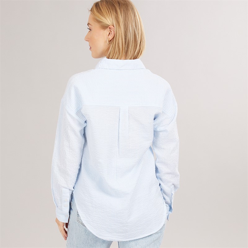 Brave Soul Womens Stripe Shirt Blue/White