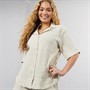 Brave Soul Womens Short Sleeve Shirt Ecru