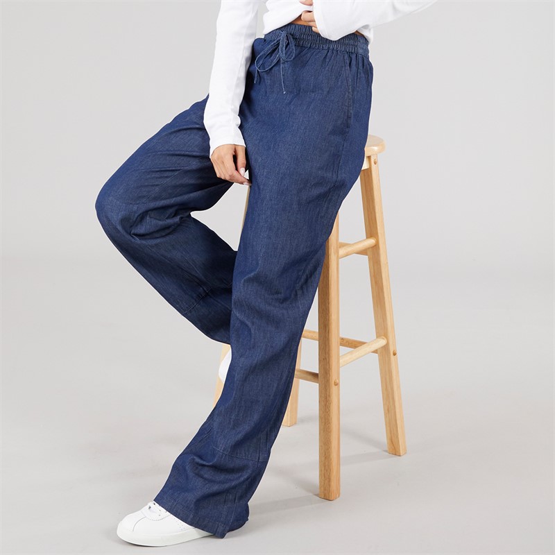 Womens Sol Straight Trousers Indigo - Size S