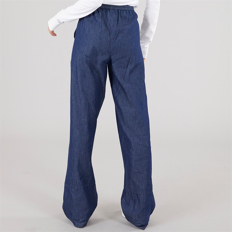 Brave Soul Womens Sol Straight Trousers Indigo