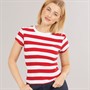 Brave Soul Womens Ade T-Shirt Red/White