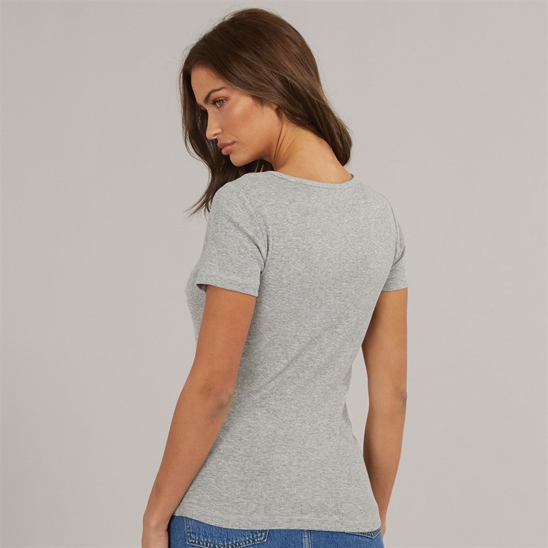 Brave Soul Womens Donnie Top Grey Marl