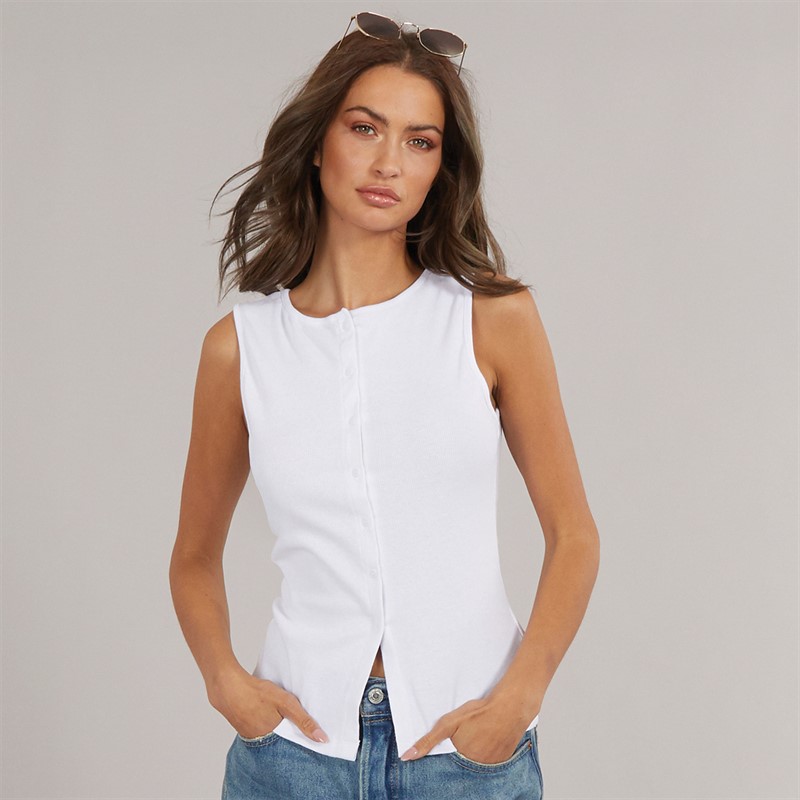 Brave Soul Womens Quantum Vest White