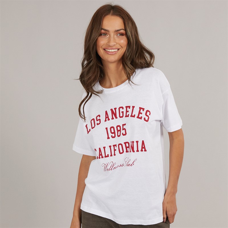Womens Lala T-Shirt White/Red - Size L