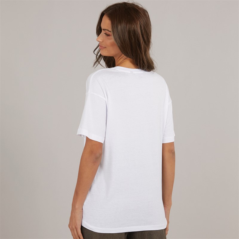 Brave Soul Womens Lala T-Shirt White/Red