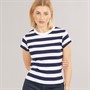 Brave Soul Womens Ade T-Shirt Navy/White