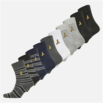Brave Soul Boys Ten Pack Trainer Socks Multi