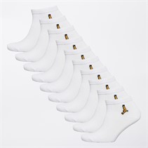 Brave Soul Boys Ten Pack Trainer Socks White