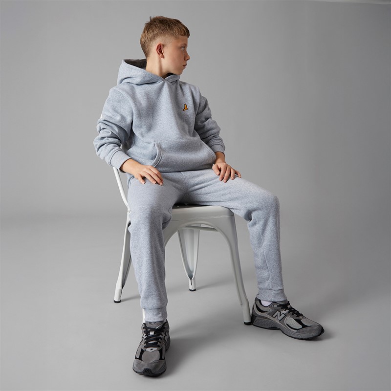 Brave Soul Junge Trainingsanzug Hell Grau Meliert