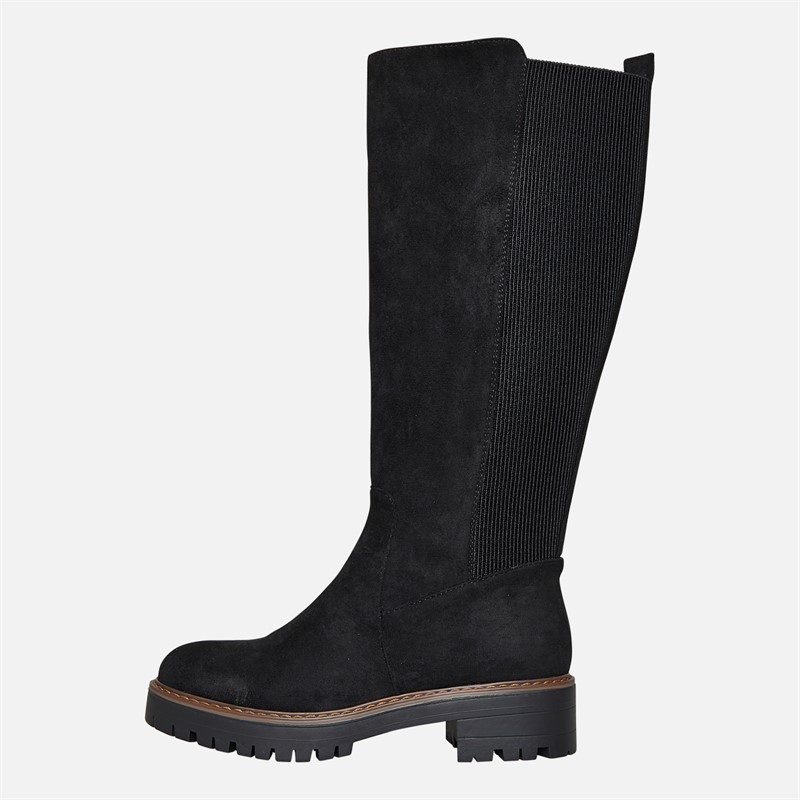 Brave Soul Womens Klara Knee High Boots Black