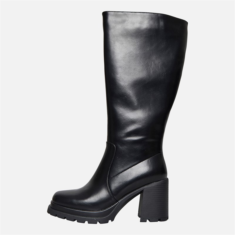 Brave Soul Womens Ceira Knee High Boots Black