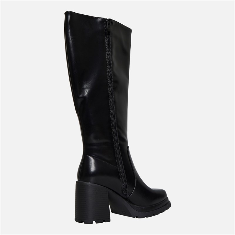 Brave Soul Womens Ceira Knee High Boots Black