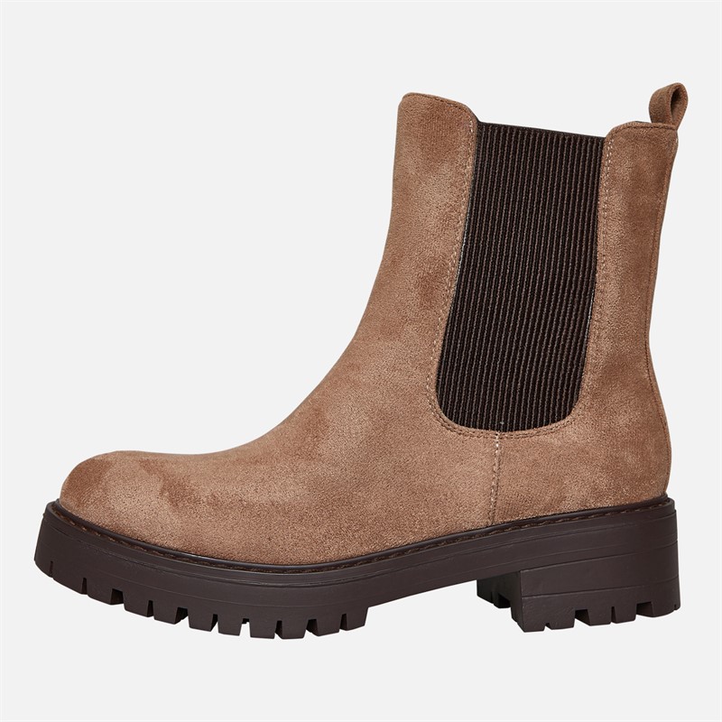 Brave Soul Womens Sam Chelsea Boots Brown