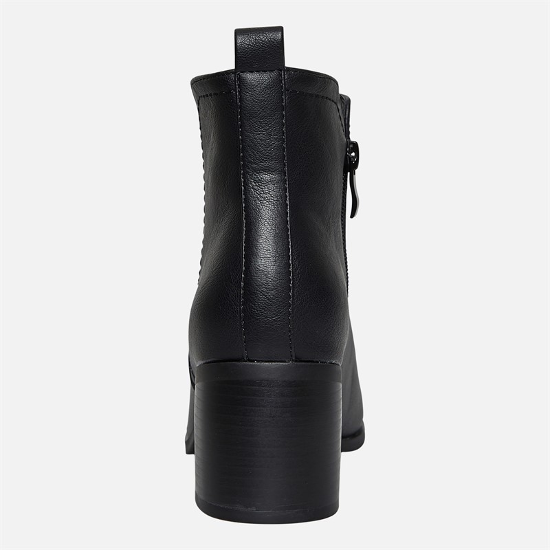 Brave Soul Womens Brae Soul Gail 2 Chunky Heel Ankle Boots Black