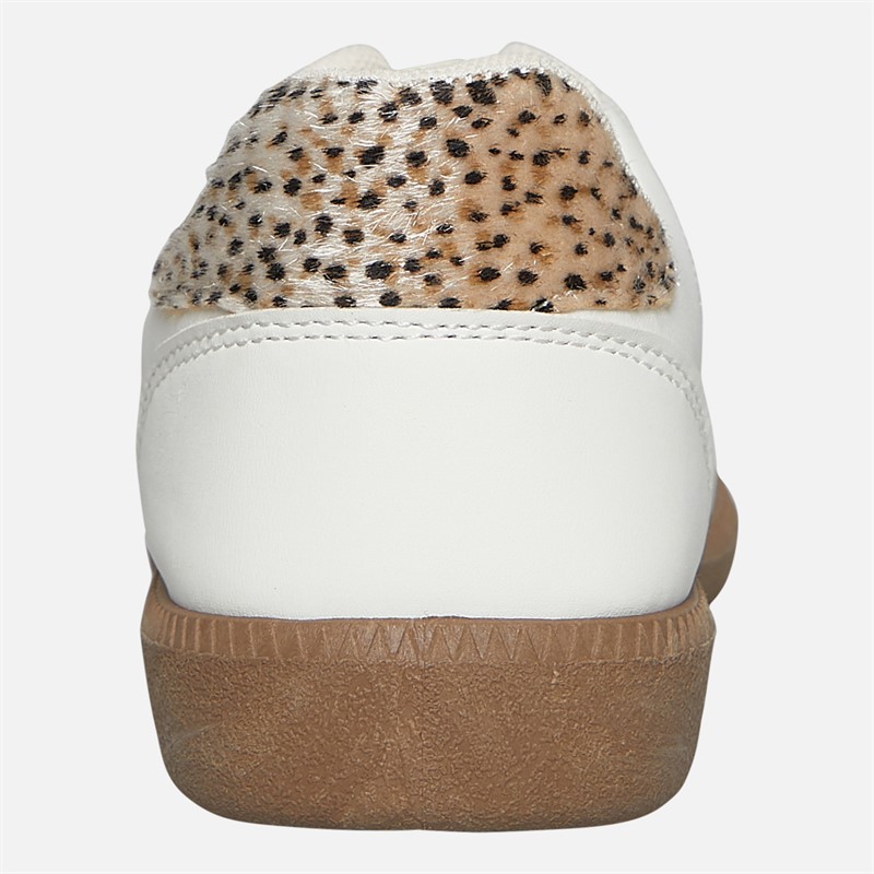 Brave Soul Womens Jayla Trainers White/Leopard