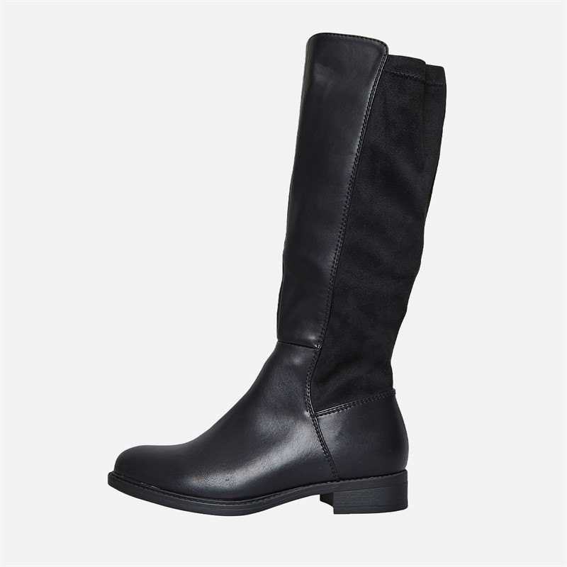 Brave Soul Womens Anna Knee High Boots Black - Size 8