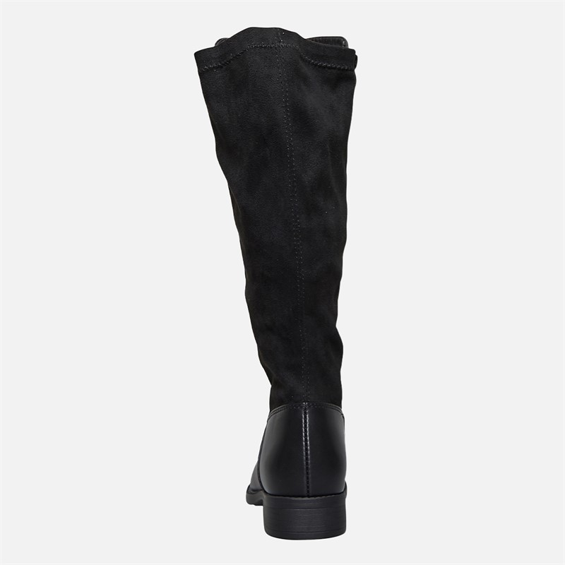 Brave Soul Womens Anna Knee High Boots Black