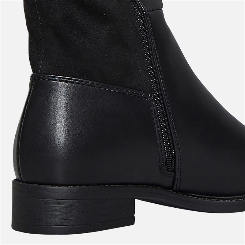 Brave Soul Womens Anna Knee High Boots Black