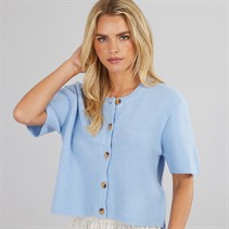 Brave Soul Womens Spring Cardigan Pale Blue