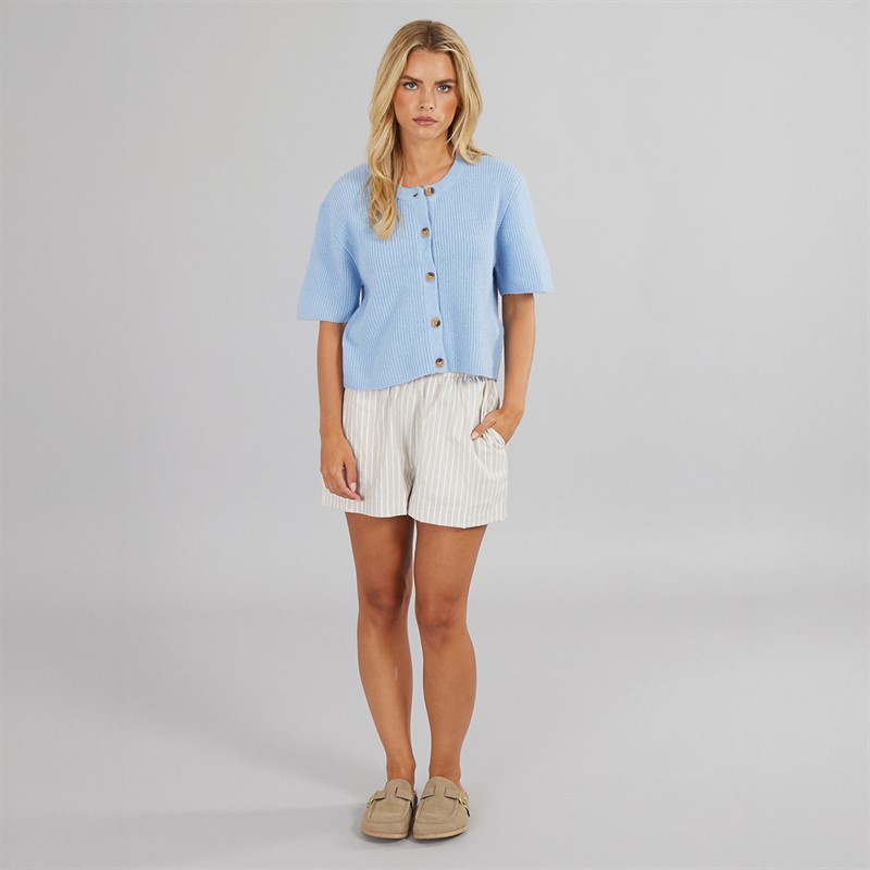 Brave Soul Womens Spring Cardigan Pale Blue