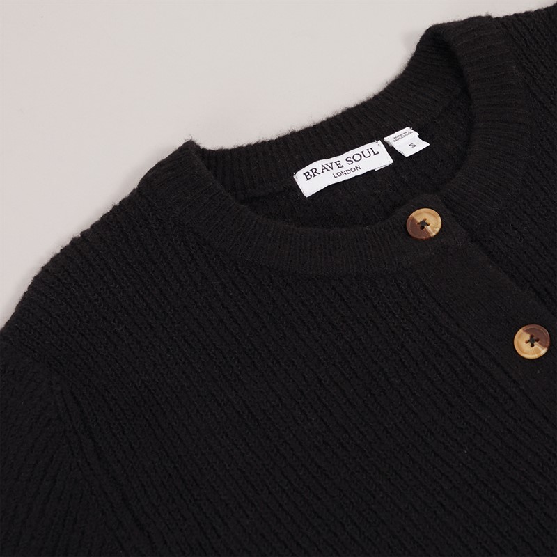 Brave Soul Womens Spring Cardigan Black